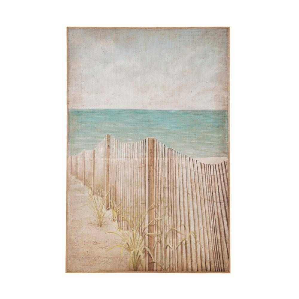 Guildmaster 72 In. X 48 In. "beachscape" Framed Hand Painted Pertaining To Recent 48x48 Canvas Wall Art (Gallery 7 of 20)