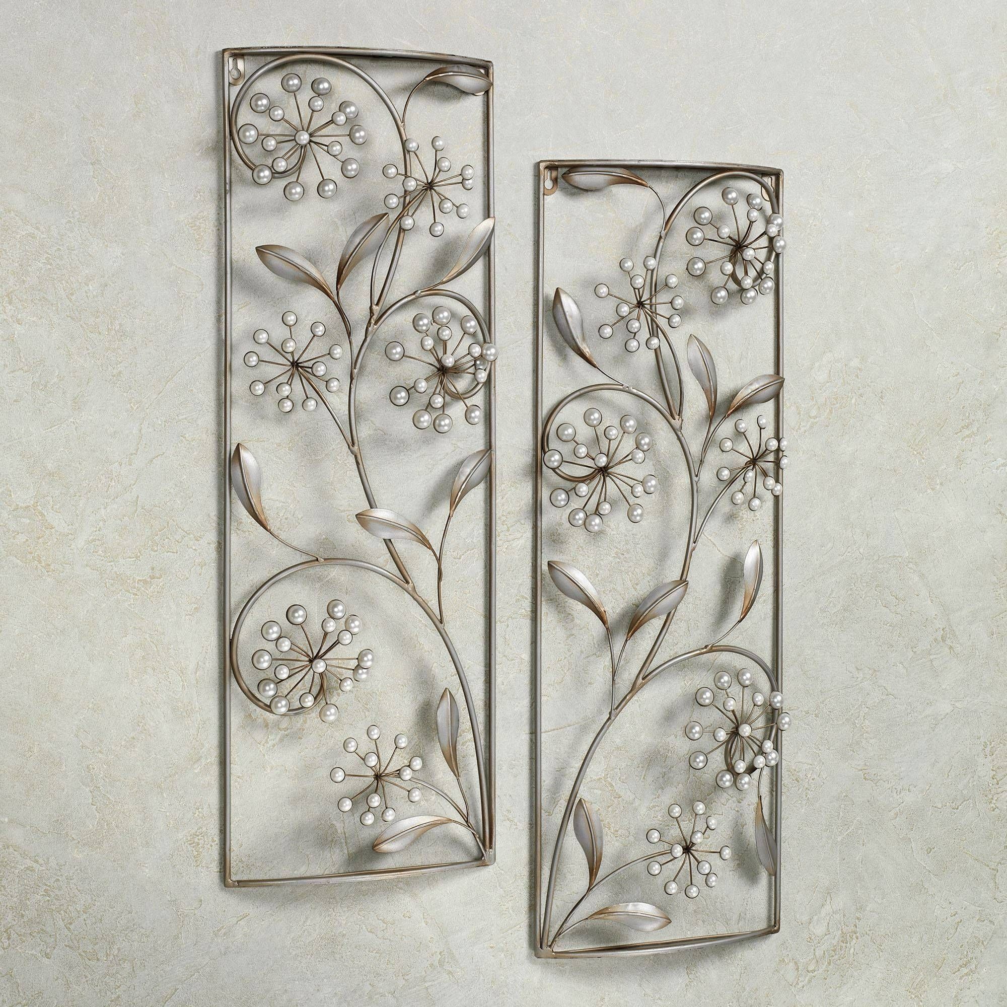 Pearlette Metal Wall Art Panel Set For Newest Rectangular Metal Wall Art (Gallery 2 of 20)