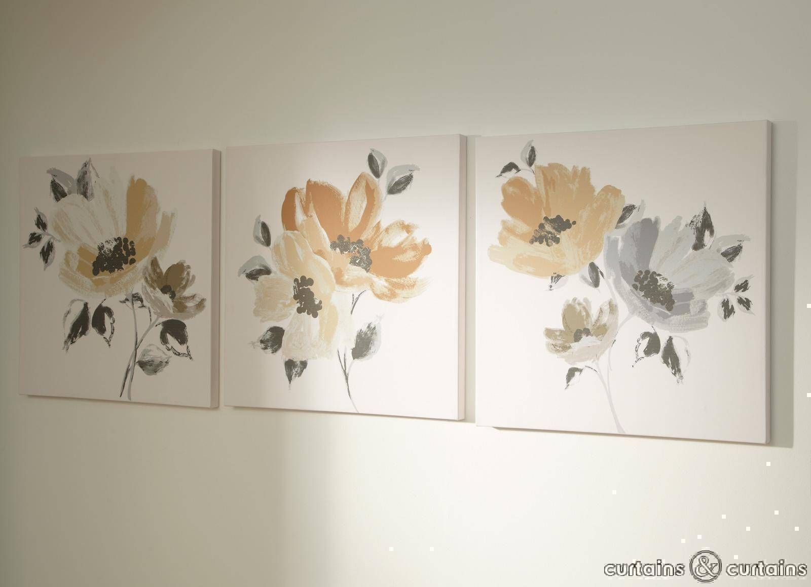 Wall Art Designs: Canvas Floral Wall Art Flowers Paintings Large Within Most Recently Released Large White Wall Art (Gallery 2 of 20)