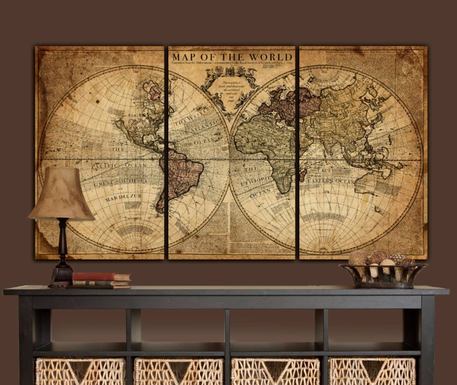 Featured Photo of Old Map Wall Art