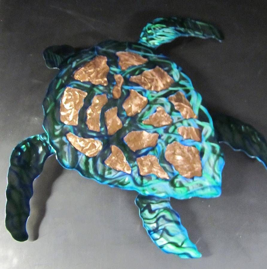 Sea Turtle Abstract Wall Sculpture Sculpturerobert Blackwell Regarding Most Recent Turtle Metal Wall Art (Gallery 9 of 20)