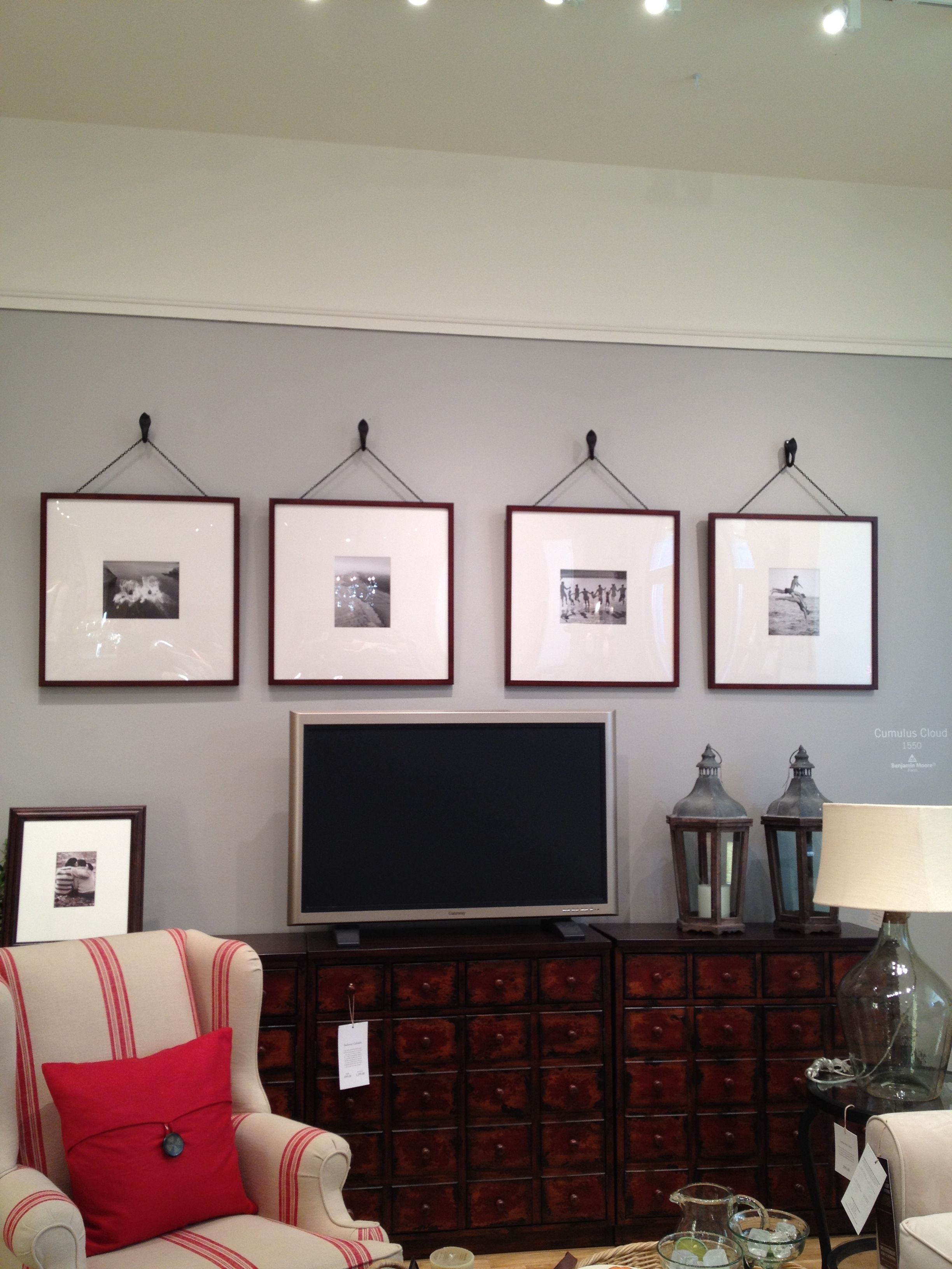 Pottery Barn Oversized Picture Frames Maybe Over The Tv In The Regarding 2017 Wall Accents Behind Tv (Gallery 15 of 15)