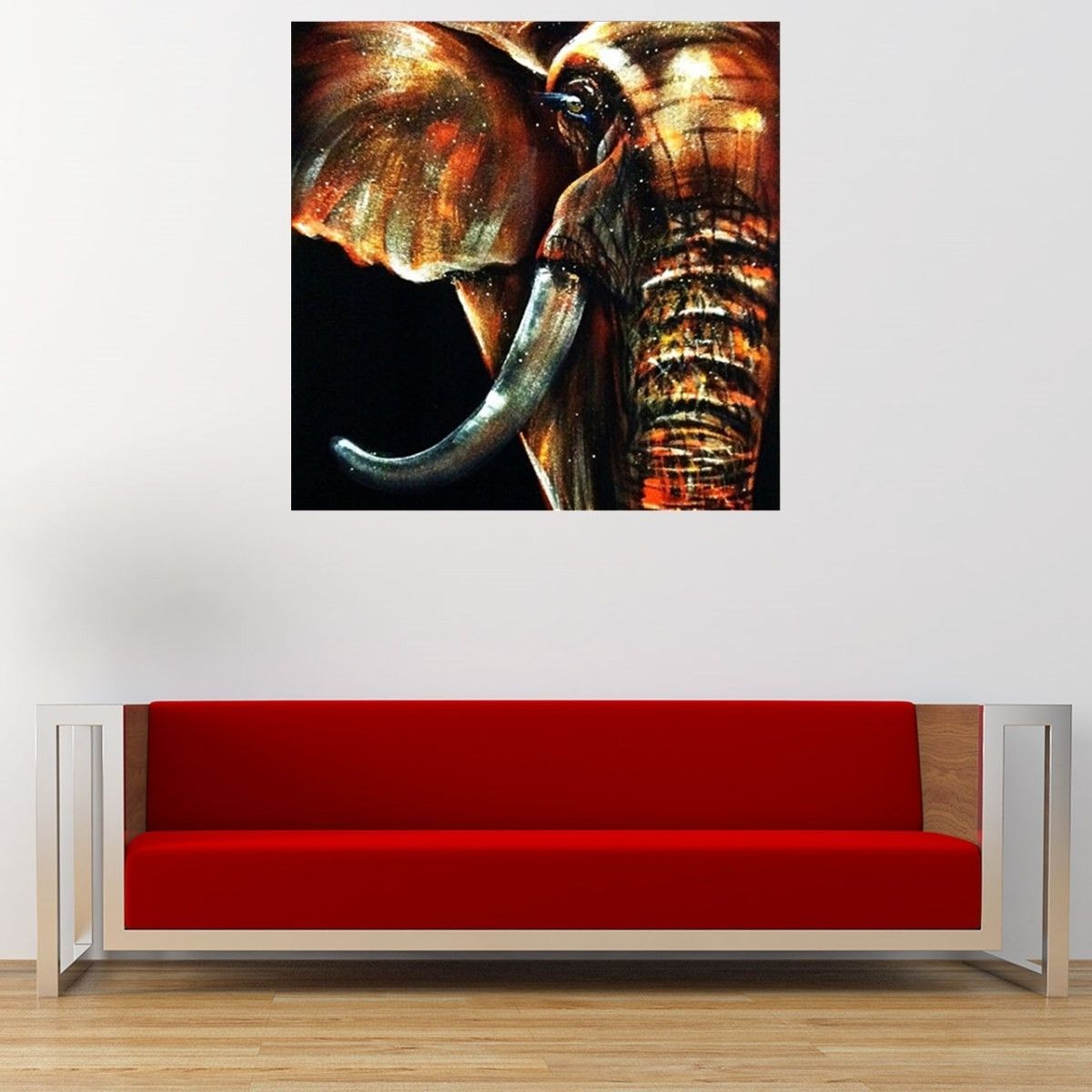 50x50cm Modern Abstract Huge Elephant Wall Art Decor Oil Painting On With Regard To Best And Newest Elephant Wall Art (Gallery 7 of 15)