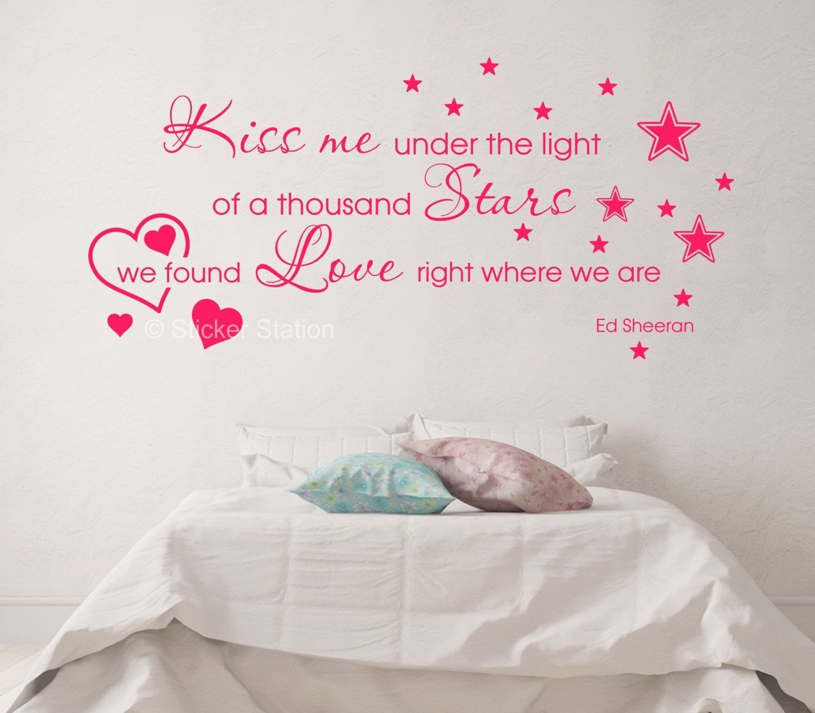 Ed Sheeran Thinking Out Loud – Kiss Me Song Lyrics Wall Art Sticker Throughout Most Up To Date Song Lyric Wall Art (Gallery 1 of 20)