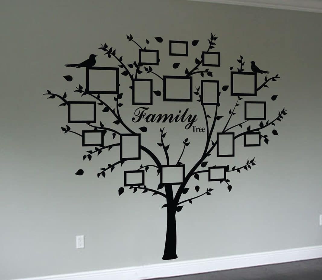 Family Tree Quote And Decal Frames | Wall Art Decal Sticker Inside Best And Newest Family Tree Wall Art (Gallery 1 of 15)