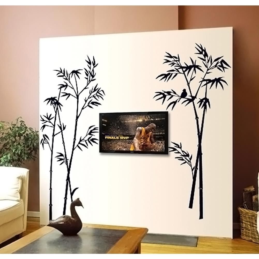 New Bamboo Mural Removable Craft Art Black Wall Sticker Decals Home Inside Most Recently Released Bamboo Wall Art (Gallery 20 of 20)