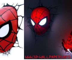 3d Wall Art Night Light Spiderman Hand