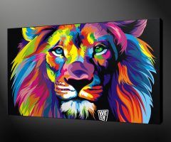 Abstract Lion Wall Art