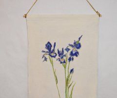 Blended Fabric Irises Tapestries