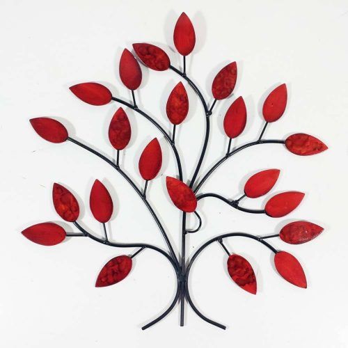 Red Tree Metal Wall Art (Photo 1 of 20)