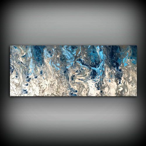 Blue Canvas Abstract Wall Art (Photo 3 of 20)