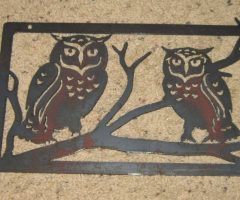 Owls Metal Wall Art