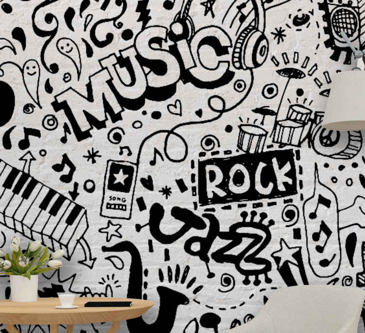 Music Doodle Music Wall Mural Tenstickers