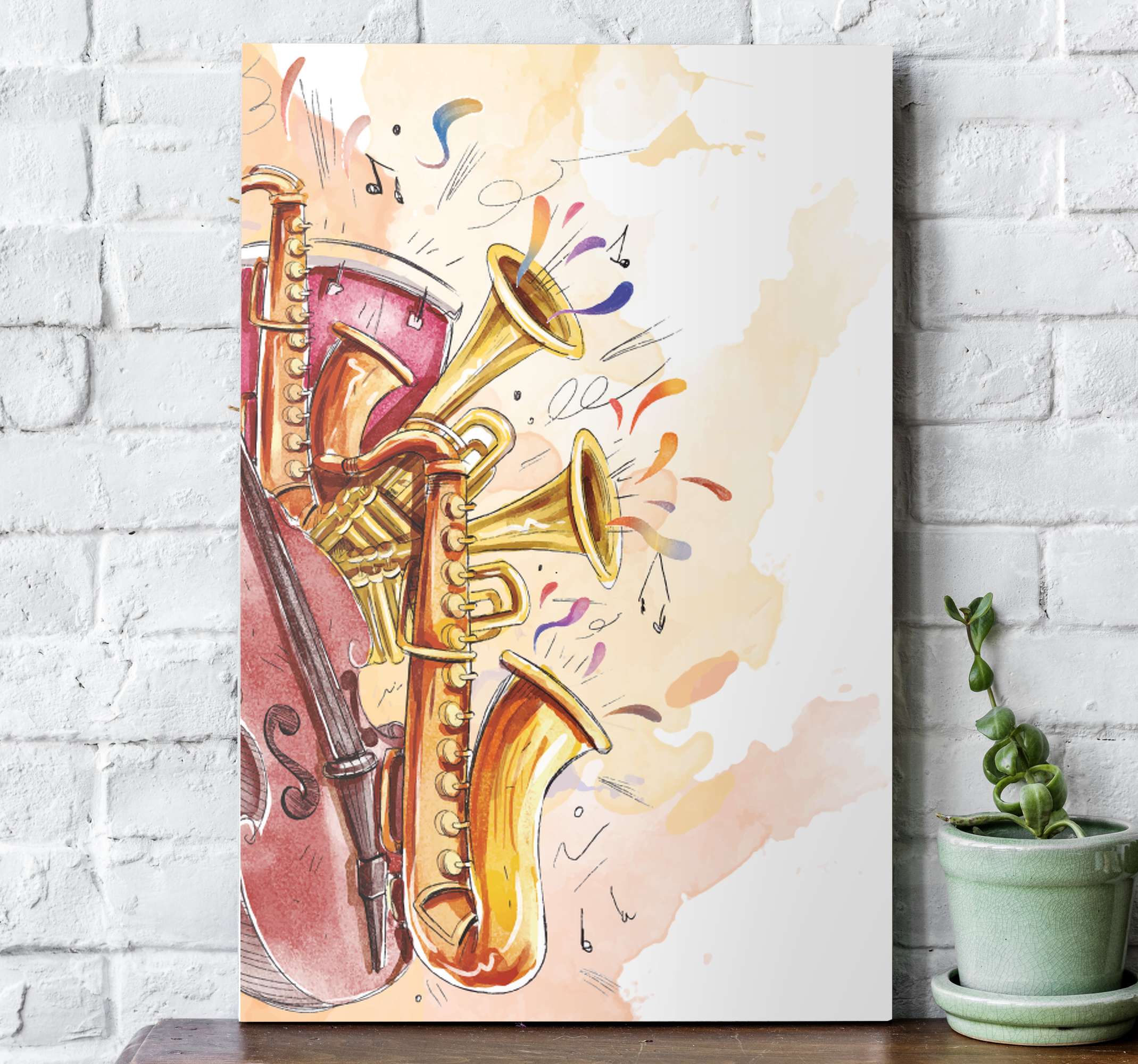 Musical Instruments Music Canvas Wall Art Tenstickers