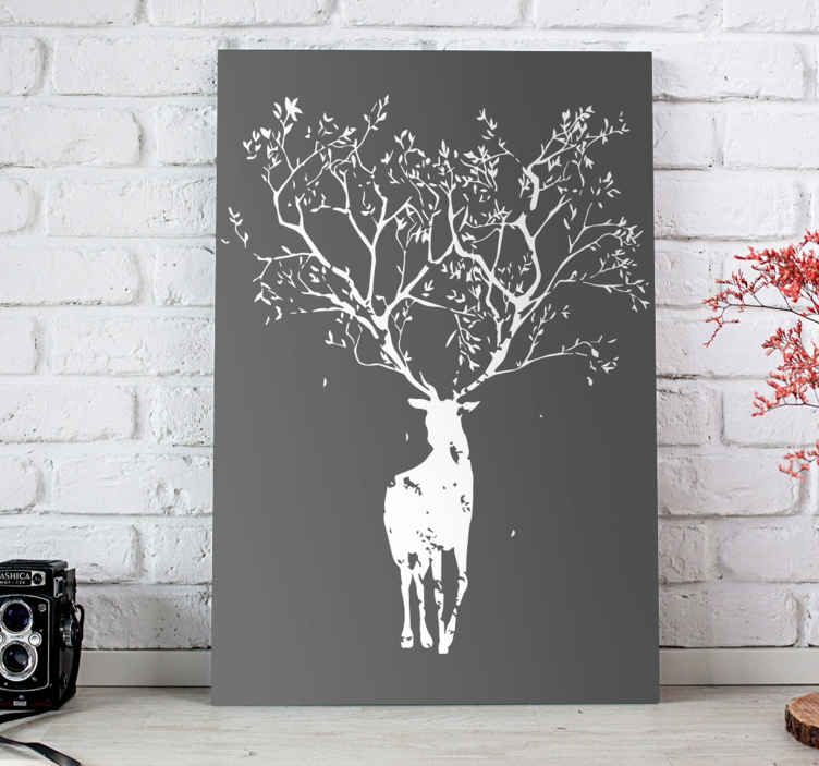 Tree Stag Canvas Prints Tenstickers