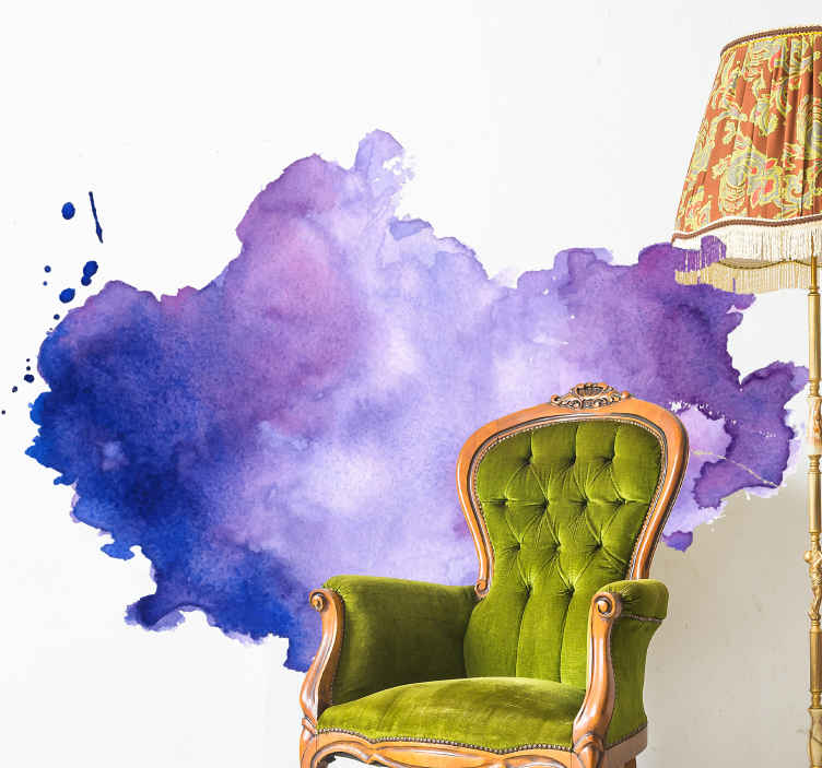 Aquarella Splash Color Abstract Sticker Tenstickers