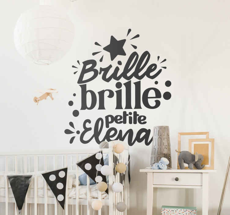 Sticker Muraux Comptine Pour Enfant Brille Brille Petite Etoile Tenstickers