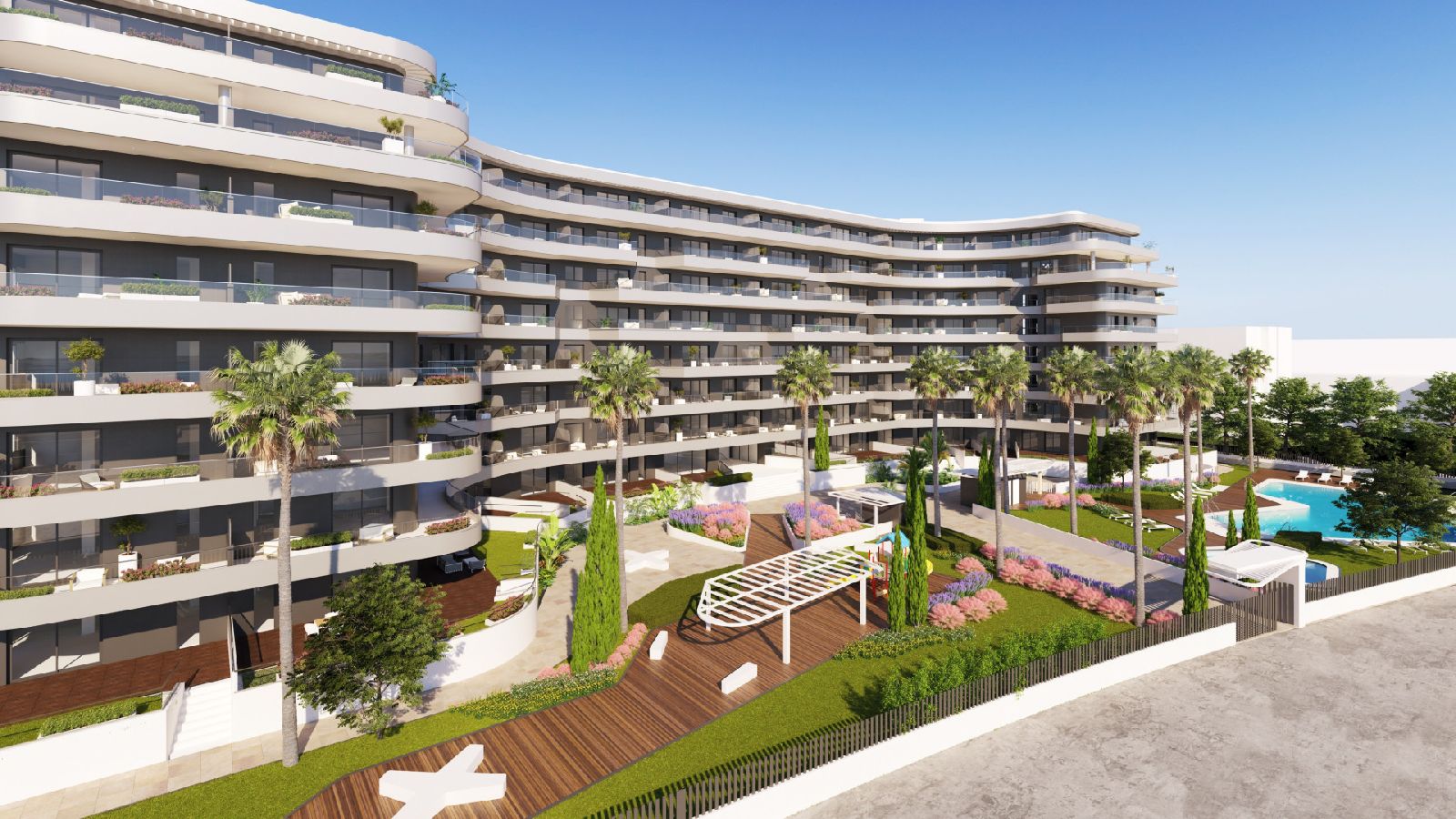 Stylish residential complex in the second line of the beach in Malaga