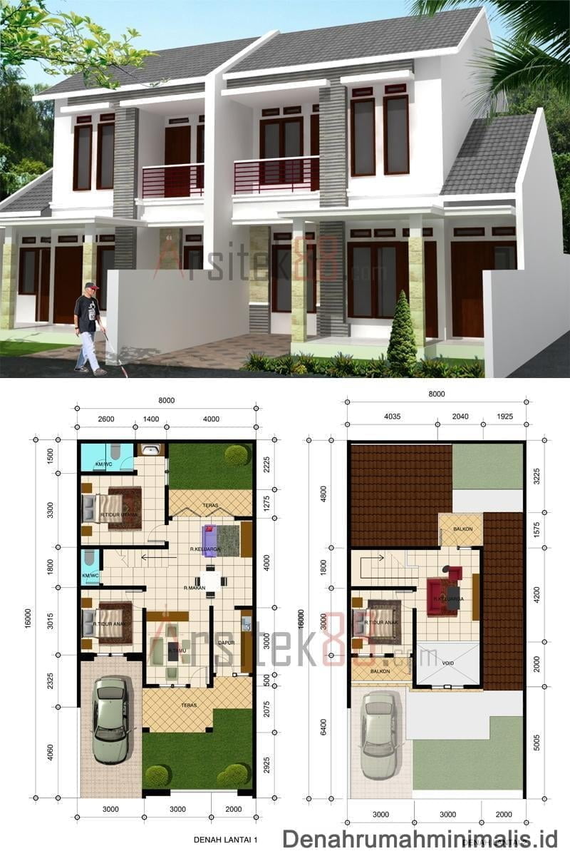 82 Ragam Desain Rumah Minimalis 8x12 2 Lantai Kreatif Banget Deh Deagam Design