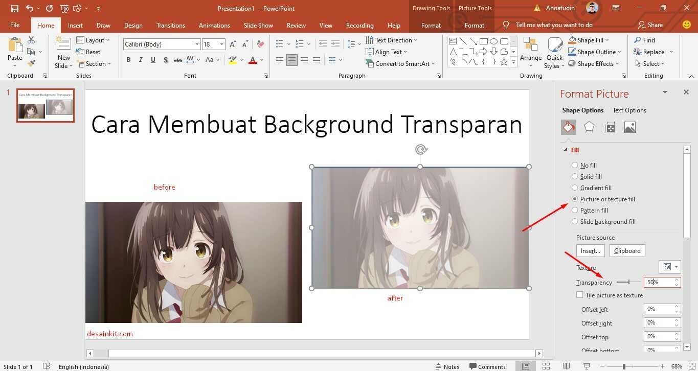 Cara Membuat Background Transparan di PowerPoint - ancakcreative.com
