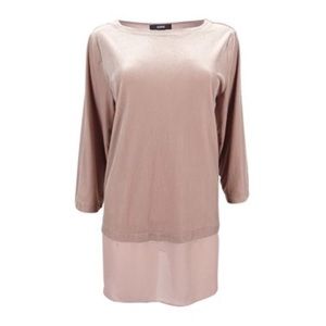 Alfani Velour Overlay Blouse