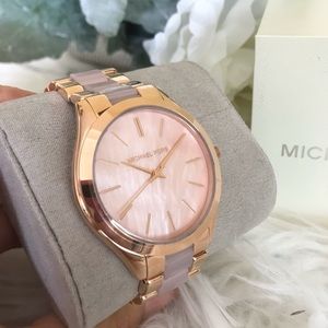 Michael Kors Women's Slim Runway two tone Watch