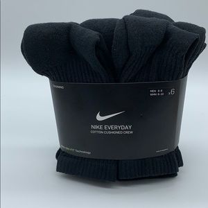 NIKE EVERYDAY COTTON CUSHIONED CREW 6 pairs SOCKS set