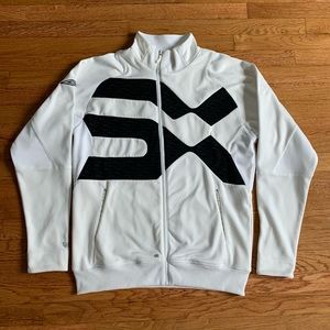 Men’s White/ Black Full Zip Jacket