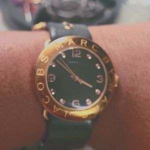 Marc Jacobs rose gold bezel watch