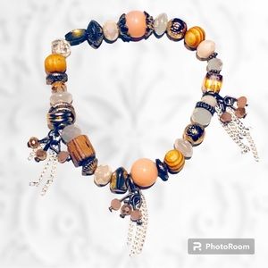 💖🆕 Bohemian Style Beaded & Charms Bracelet