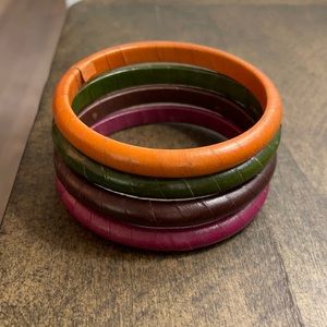 Marc Jacobs Leather Bangles- Set of 4