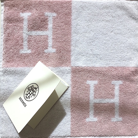 Hermes Bath Hermes Rose Pink Hand Face Towel Wreceipt Poshmark