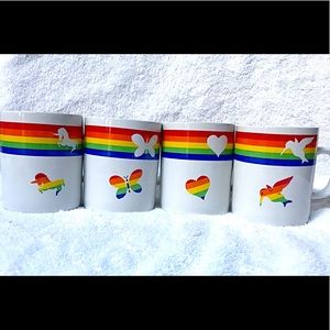 Rainbow Mugs Set of 4