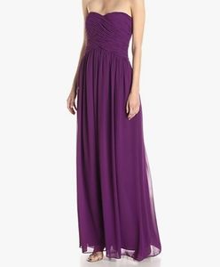 Donna Morgan Long Strapless Chiffon Gown