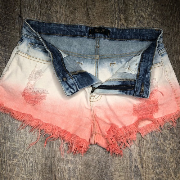 Klique B ombré frayed denim shorts - Picture 5 of 6