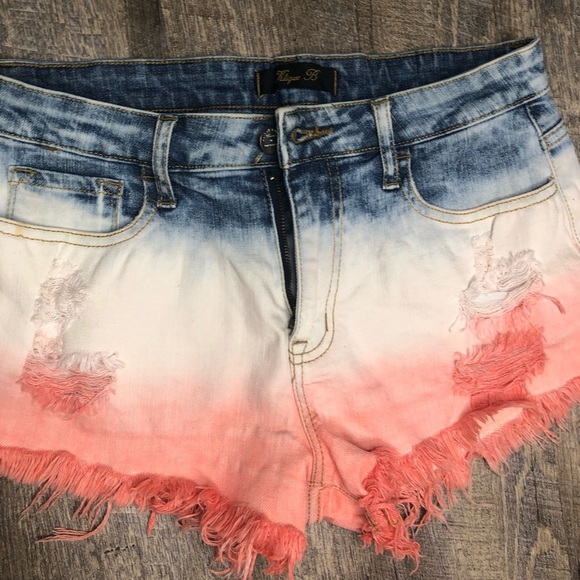 Klique B ombré frayed denim shorts - Picture 6 of 6