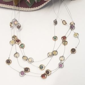 Unique Coldwater Creek Multi Stone Necklace