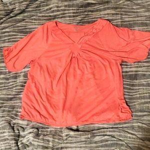 Lane Bryant peach color shirt