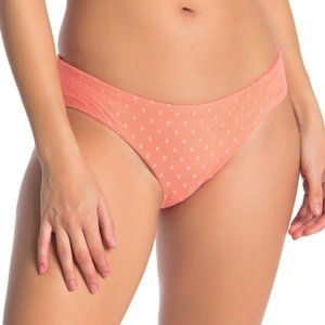 BECCA Swiss Dot Mesh Overlay Bikini L