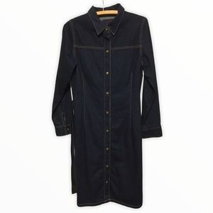 Stone Jeans Trench Coat Dark Denim Large