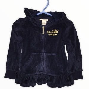 Juicy Couture Navy Blue Velour Jacket 2T