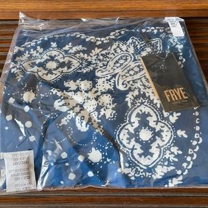 Frye blue opal paisley bandana boho hippie