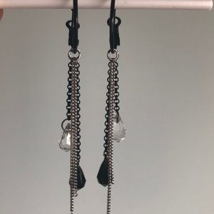 [Free] chain & Crystal drop earrings w/ purchase of $75