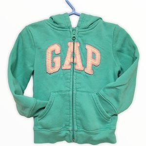 Baby Gap zippered hoody in Deco green size 2 years