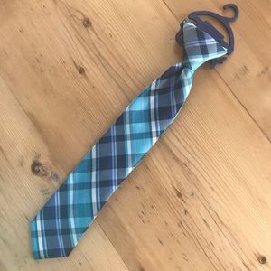 Chaps NWOT Boys clip on teal blue tie