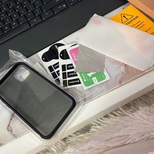 iPhone 11 case with tempered glass screen protector