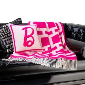 🎉HP! | Jonathon Adler x Barbie 🩷 Nixon Geo Print Baby Alpaca Throw Blanket