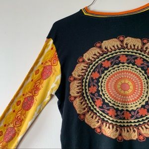 90’s/Y2K Mudd Elephant Mandala Shirt