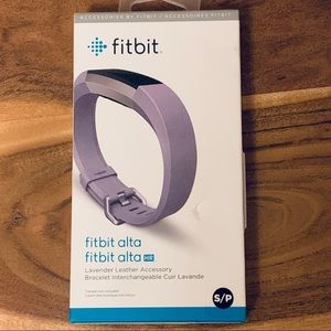 Fitbit Alta HR Leather Accessory Band Strap, Lavender Small New NIB