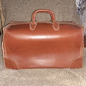Vintage CHENEY Leather Duffle Bag-Chestnut Brown-Very Good
